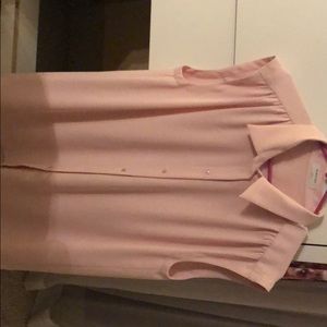 Babaton - light pink sleeveless blouse with collar
